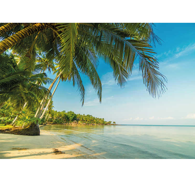 Nature wall mural tranquil beach landscape - TenStickers