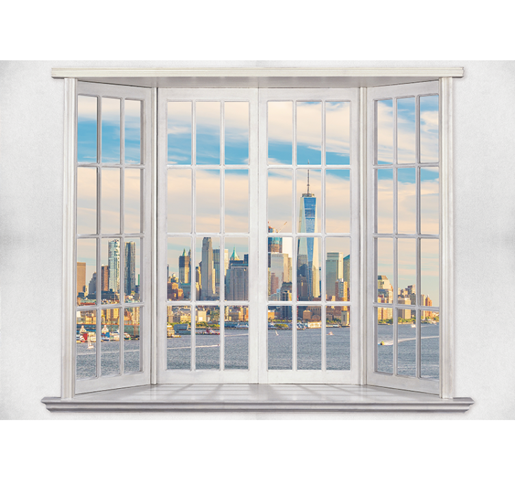 East River at down through window wall mural - TenStickers