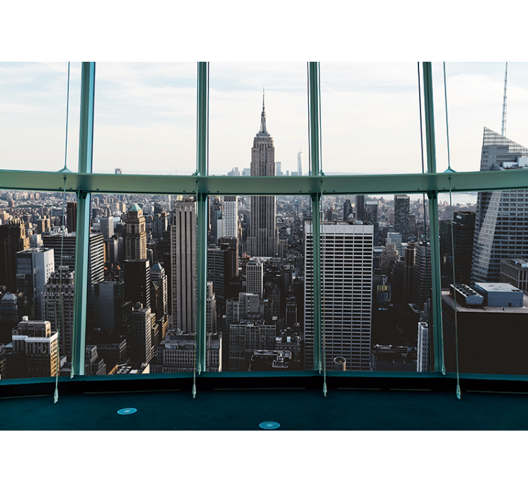 New york wall mural empire state cityscape - TenStickers