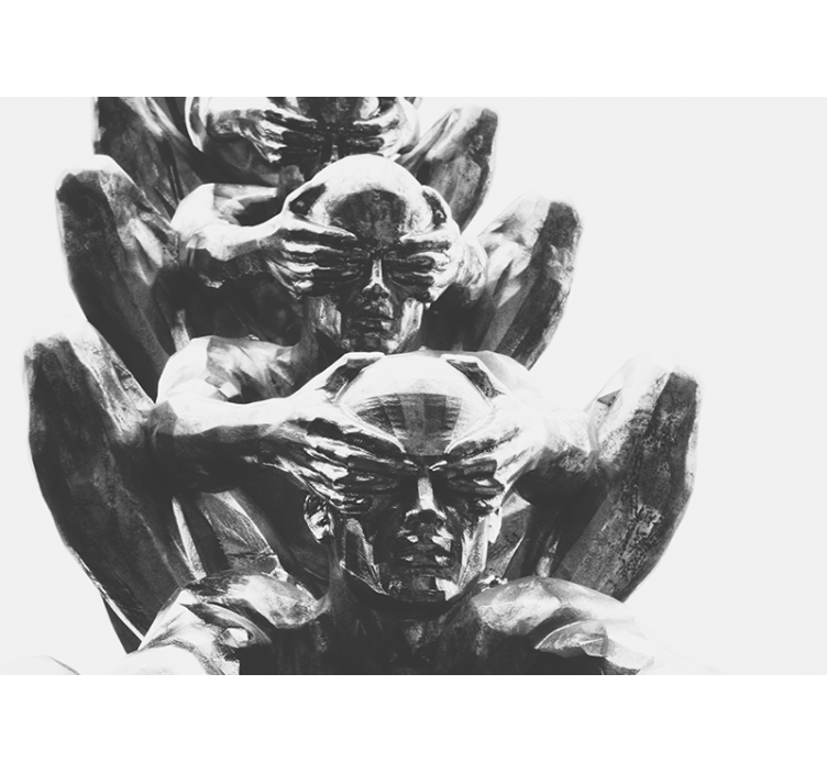 Painting wall mural abstract human shapes - TenStickers