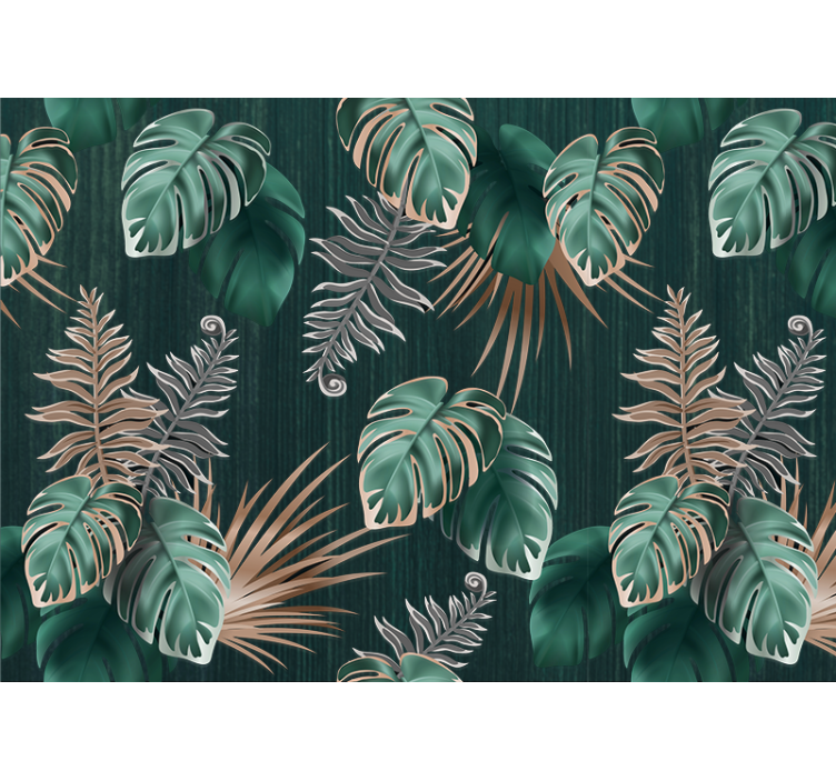 Nature wall mural tropical leaf inspirations - TenStickers