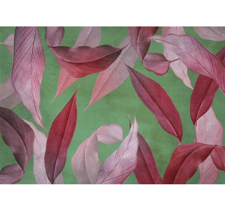 Orchid Leaf Design flower mural - TenStickers