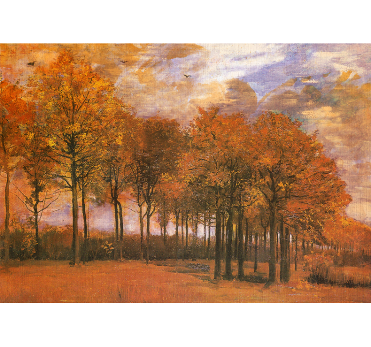 Landscape mural wallpaper fall woodland scene - TenStickers