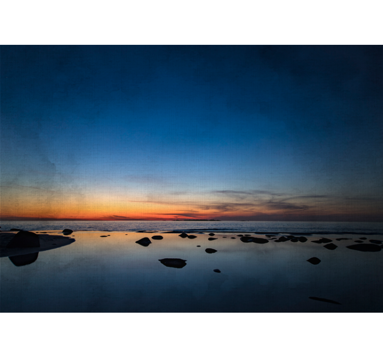 Nature wall mural calm sunset reflections - TenStickers