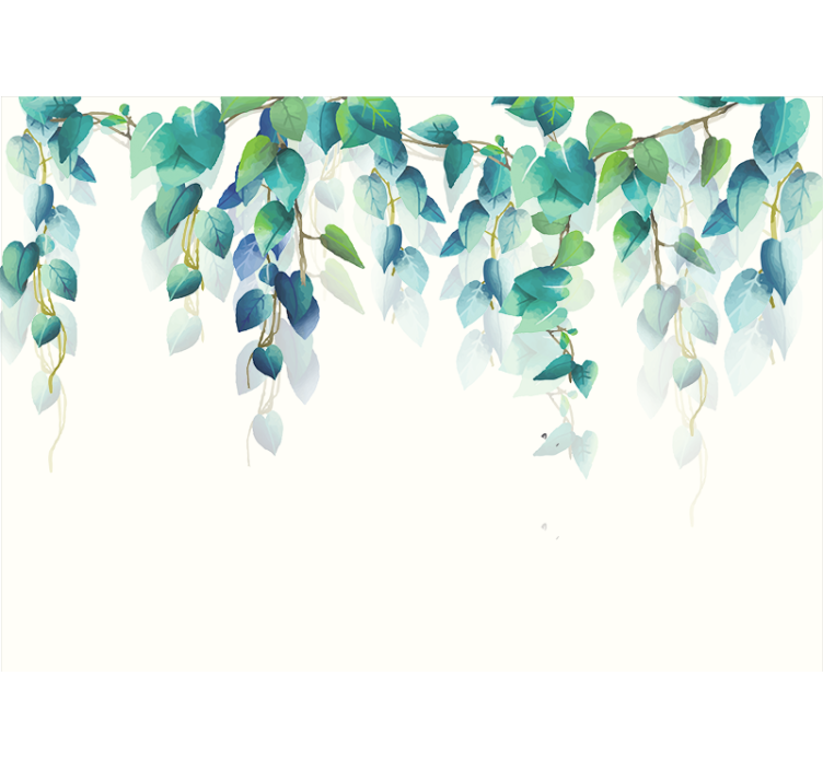 Lush Green Vines mural for living room - TenStickers