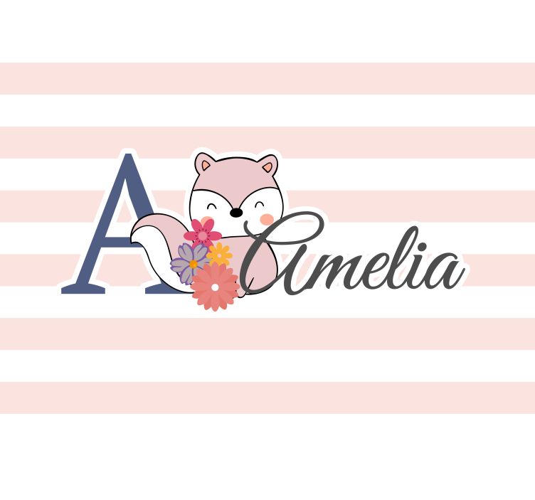 Children wall mural adorable fox design - TenStickers