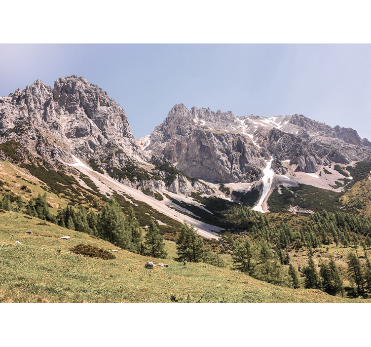 Landscape mural wallpaper alpine tranquility - TenStickers