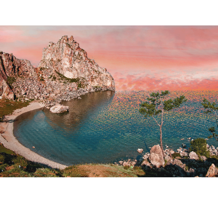 Landscape mural wallpaper tranquil ocean view - TenStickers