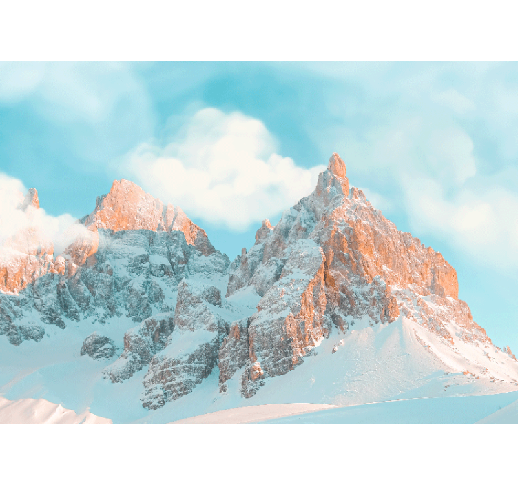 Mountain wall mural regal frosty peaks - TenStickers
