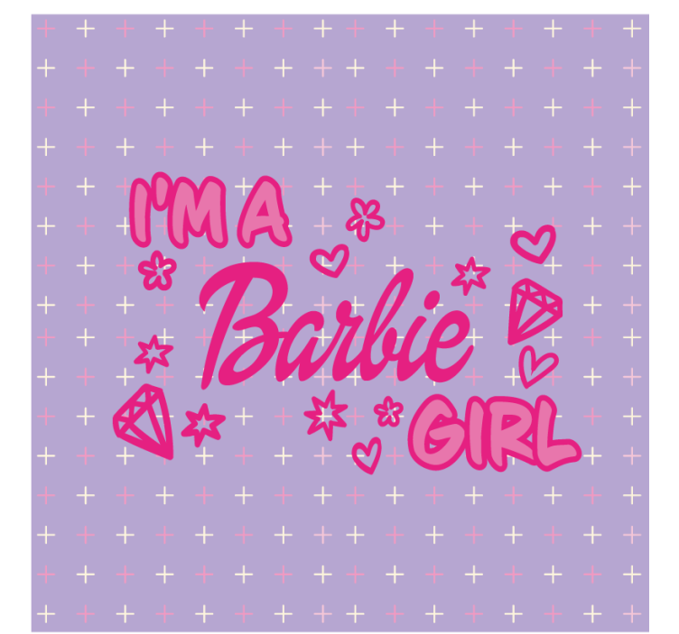 Mural quote i'm a barbie girl - TenStickers