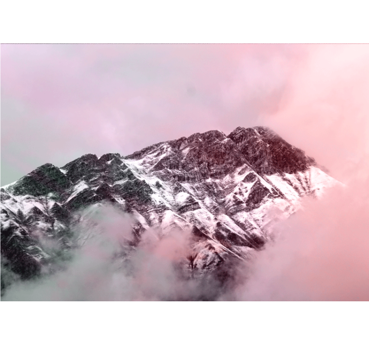 Snowy mountain peak mountain wall mural - TenStickers