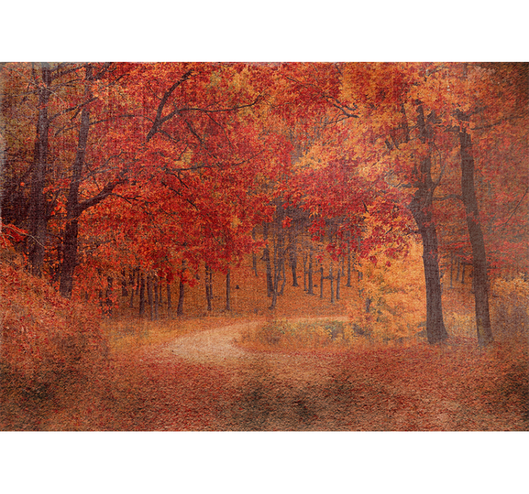 Nature wall mural rustic autumn pathway - TenStickers