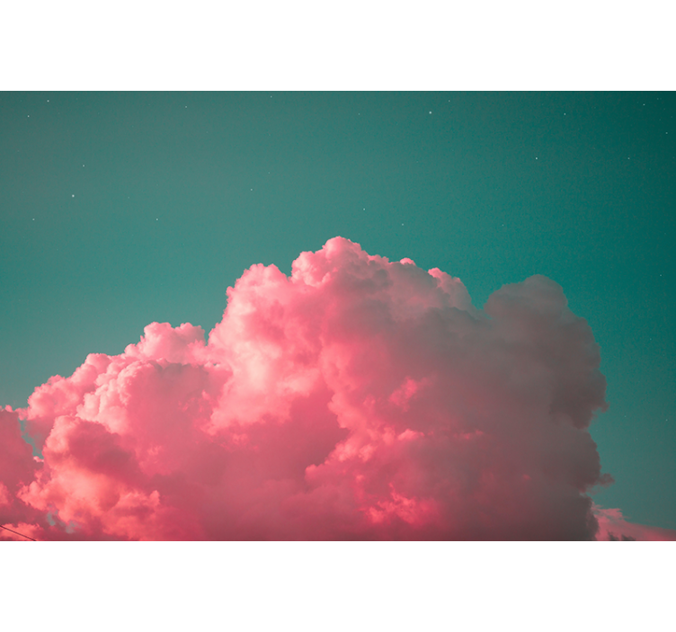 Dreamy pink clouds sky mural - TenStickers