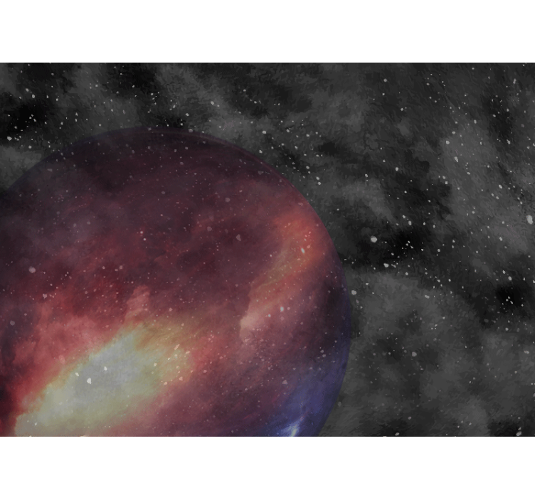 Space mural of celestial purple sphere - TenStickers