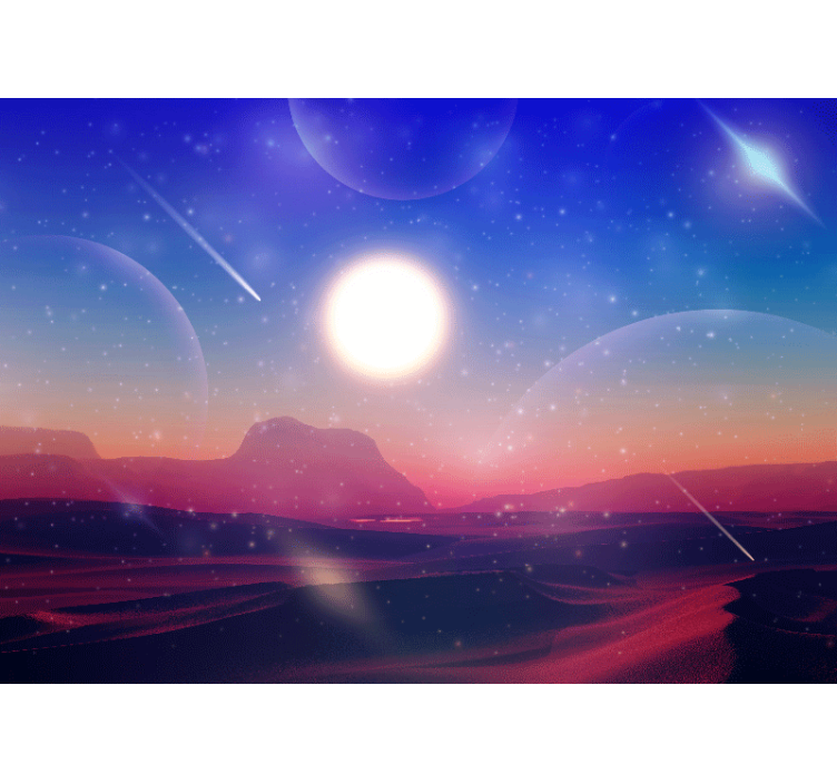 Space mural celestial dreamscape - TenStickers