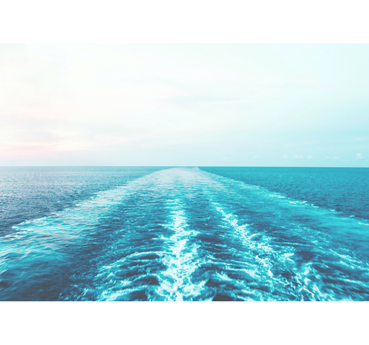 Sea mural ocean horizon scene - TenStickers