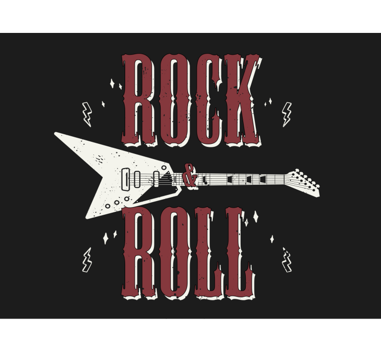 Music mural rock guitar artwork - TenStickers