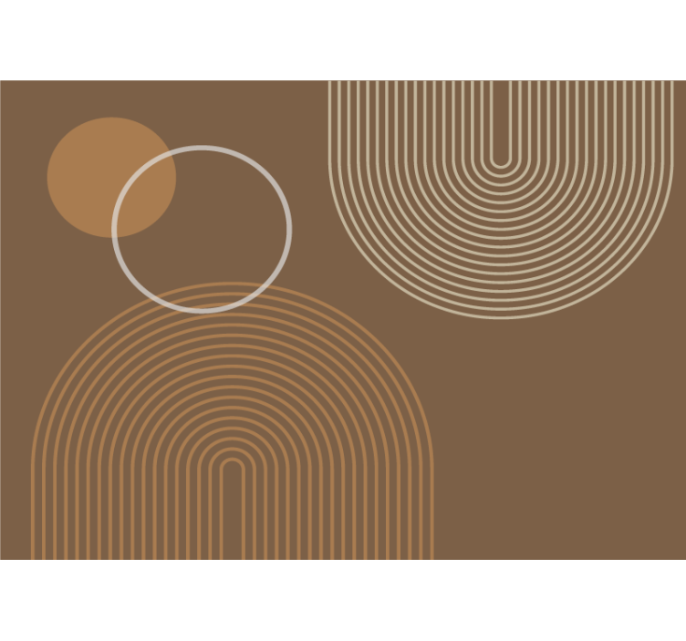 Abstract wall mural geometric circular designs - TenStickers