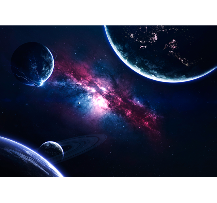 Space mural cosmic galaxy landscape - TenStickers