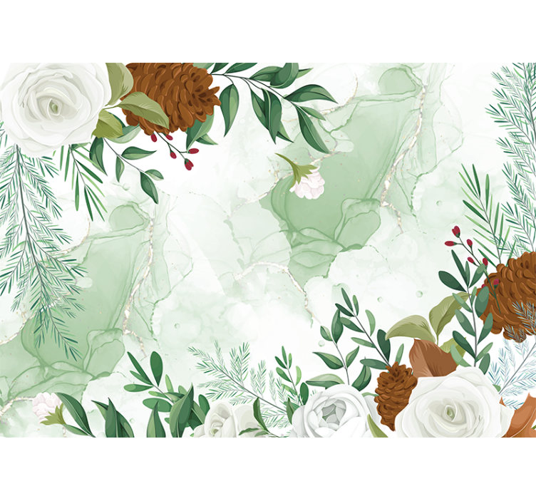 Flower mural elegant floral arrangement - TenStickers