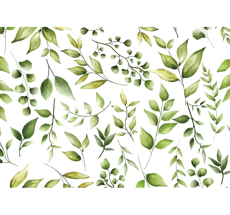 Flower mural lush leaf arrangement - TenStickers