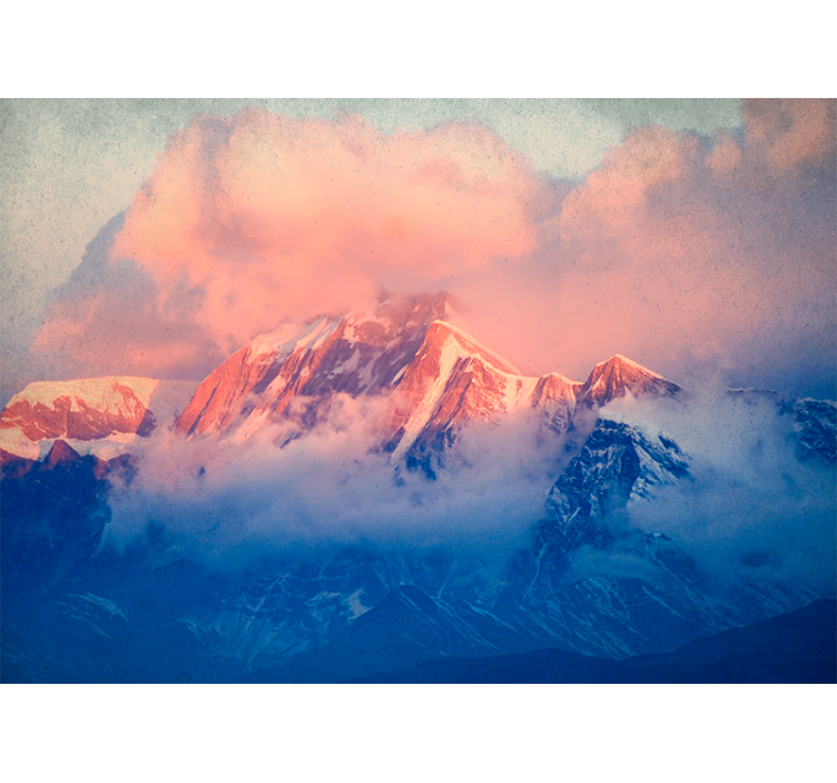 Mountain wall mural majestic peak landscape - TenStickers