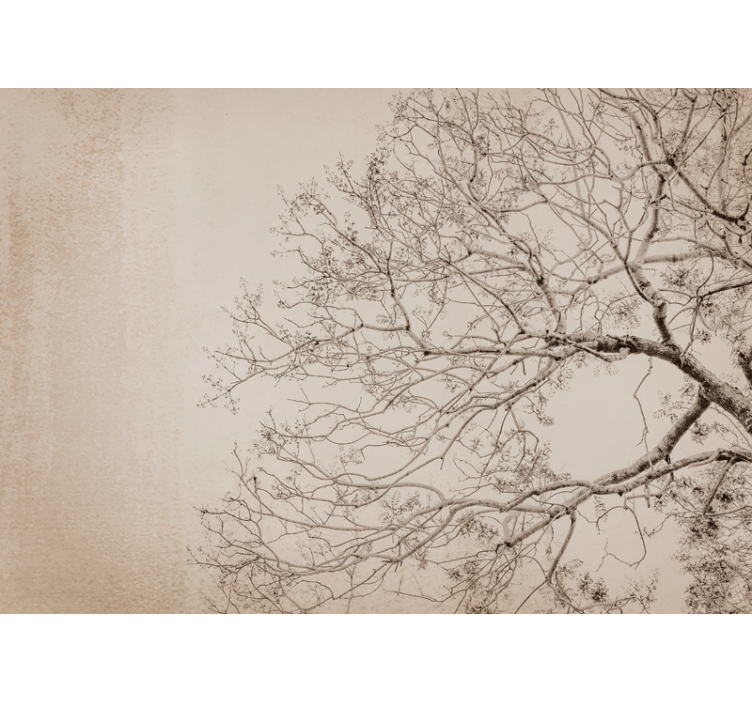 Tree mural beautiful branching silhouette - TenStickers