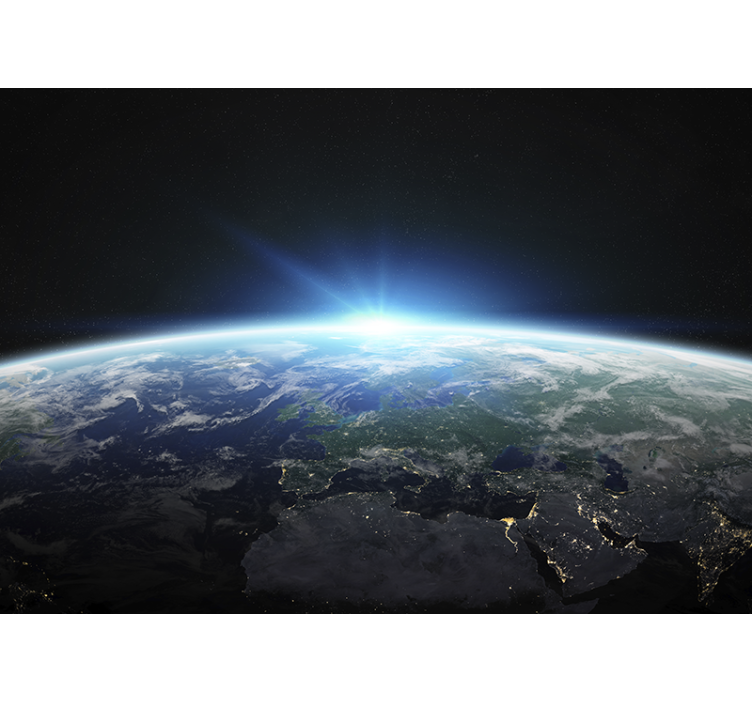 Earth Horizon Glow space mural - TenStickers