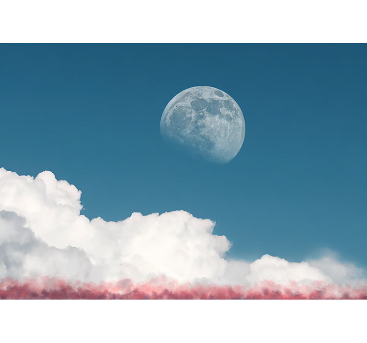 Full moon during daytime Teenage Wall Murals - TenStickers