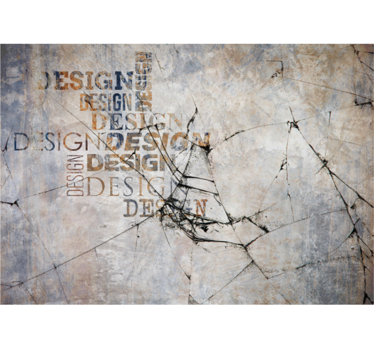 Abstract wall mural abstract typography art - TenStickers