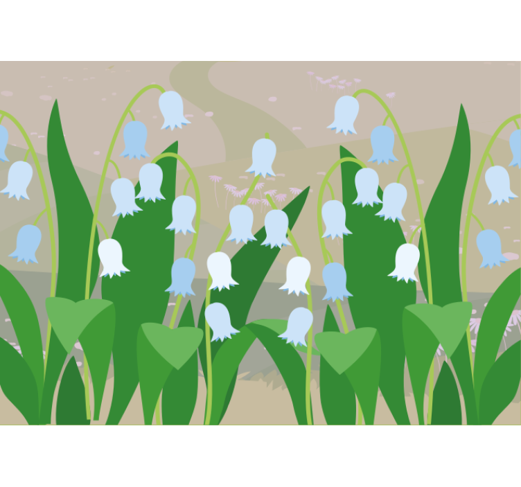 Flower mural delicate floral blossoms - TenStickers