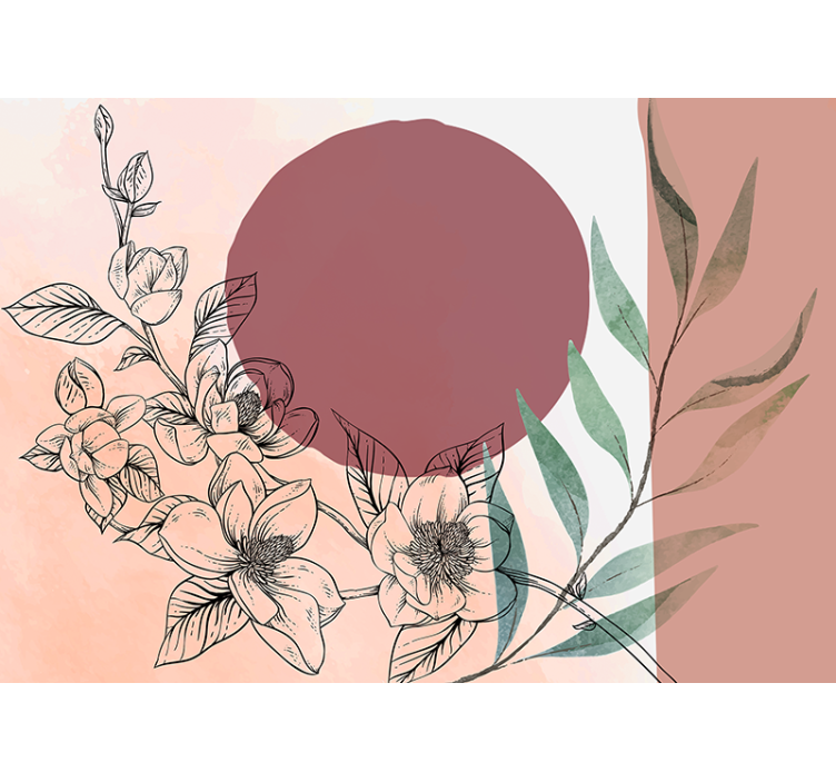 Flower mural floral elements arrangement - TenStickers