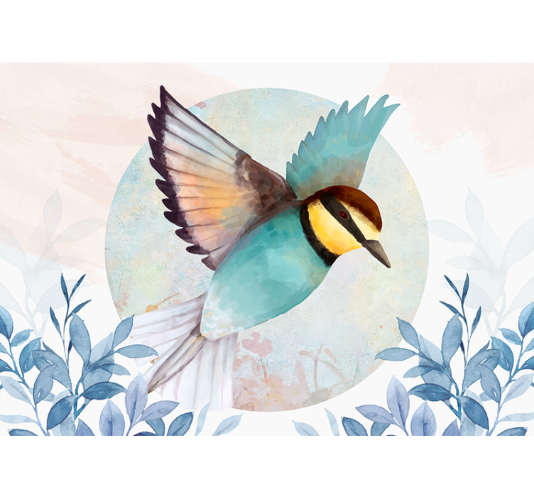 Mural for living room with flying bird design - TenStickers