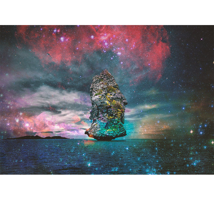 Space mural celestial rock structure - TenStickers