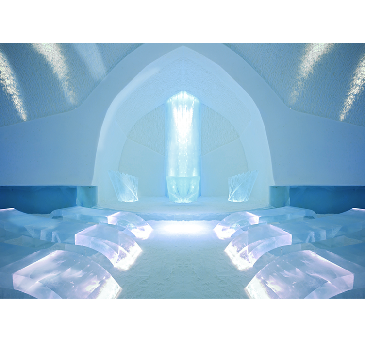 Nature wall mural ice crystal sanctuary - TenStickers