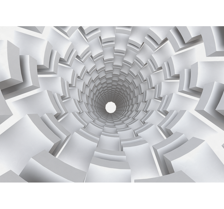 Abstract wall mural tunnel perspective art - TenStickers