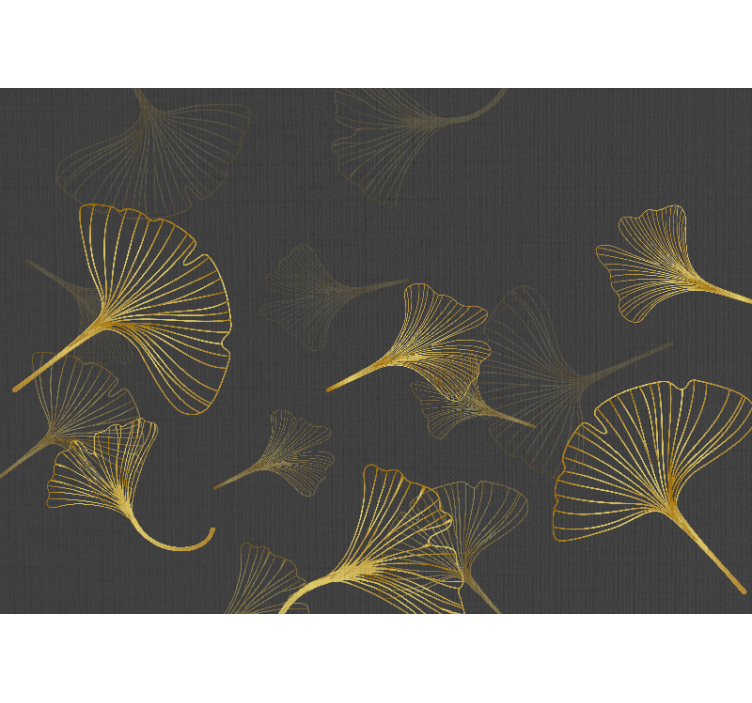Flower mural ginkgo leaf design - TenStickers