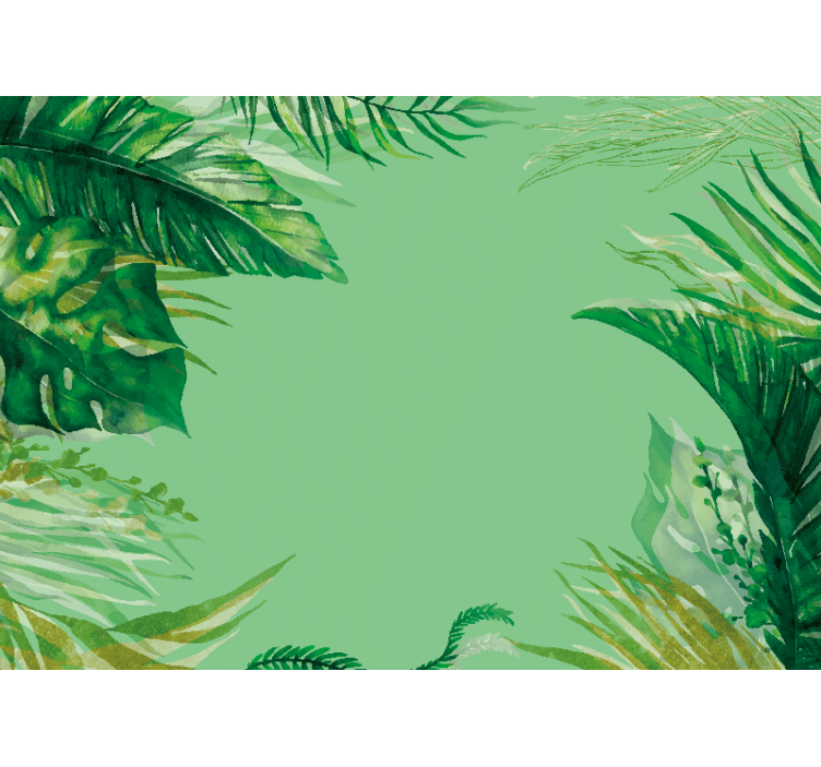 Nature wall mural tropical foliage design - TenStickers