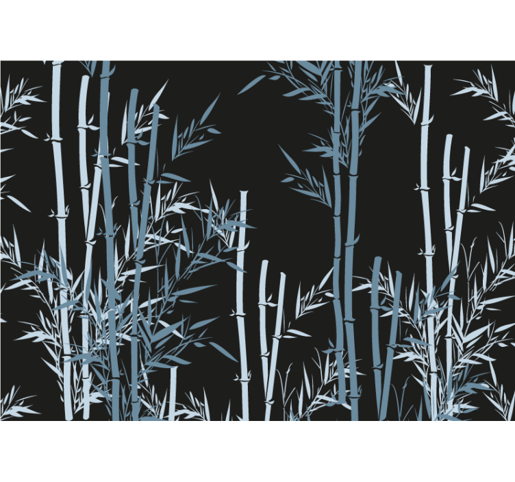 Bamboo Leaves design nature wall mural - TenStickers