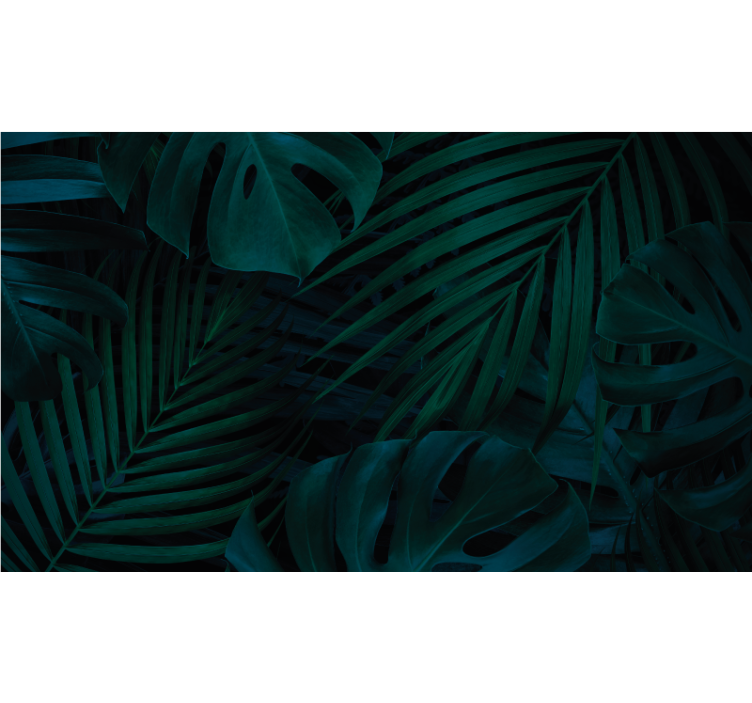 Nature wall mural tropical greenery showcase - TenStickers
