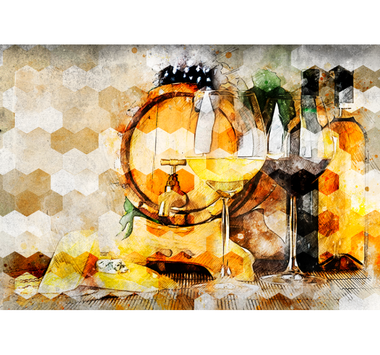 Music mural wine barrel artwork - TenStickers