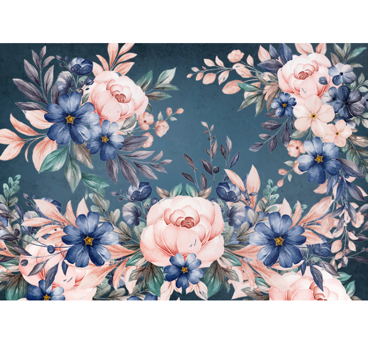 Flower mural romantic floral design - TenStickers