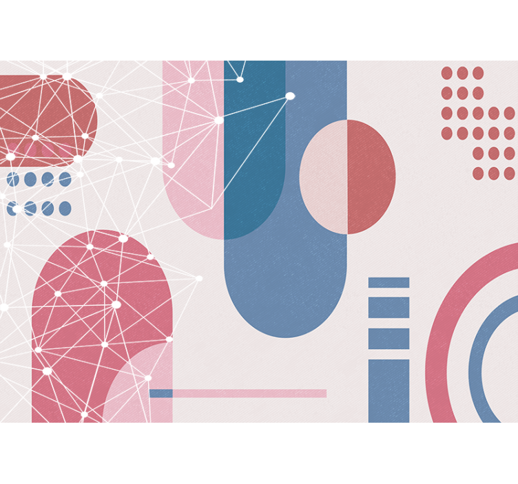 Abstract wall mural geometric shapes design - TenStickers