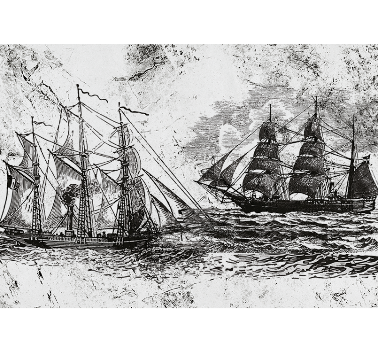 Vehicle mural historic sailing ships art - TenStickers