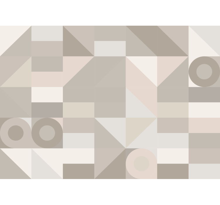 Coffee color modern geometry Wall Murals - TenStickers