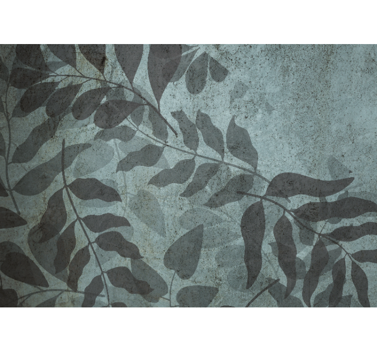 Nature wall mural in soft leaf designs - TenStickers