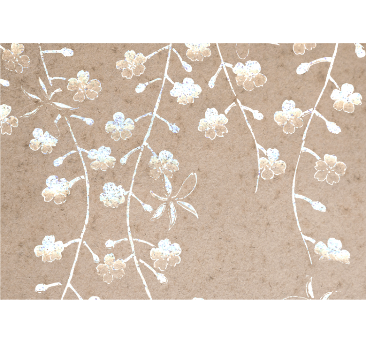 Flower mural delicate floral branches - TenStickers