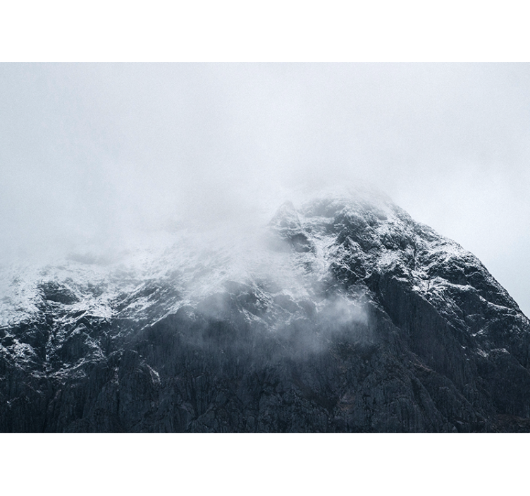 Mountain wall mural icy summit of the mountain - TenStickers
