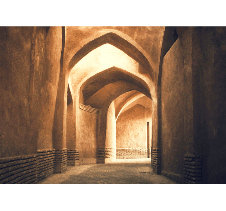 Landscape mural wallpaper ancient archways passage - TenStickers