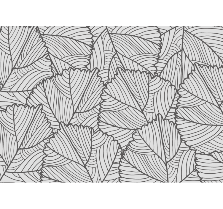 Leaf pattern art wall mural - TenStickers